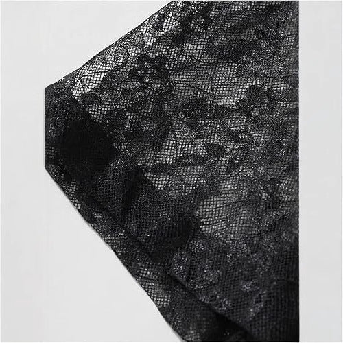 Men's Lace-Patchwork Short-Sleeve Shirt